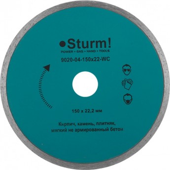 Алмазный диск STURM 9020-04-150x22-WC